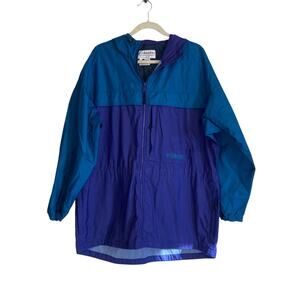 Vintage Columbia Windbreaker Parka Womens Sz Large Colorblock Gorpcore Y2K Sport